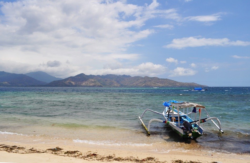 catamaran in the ocean