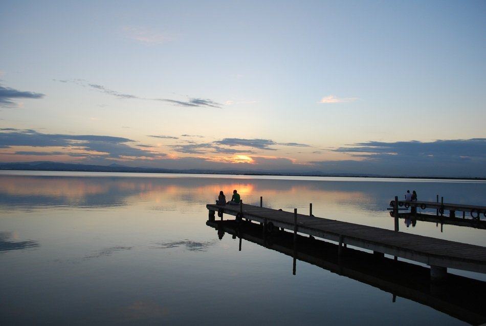 sunset over albufera