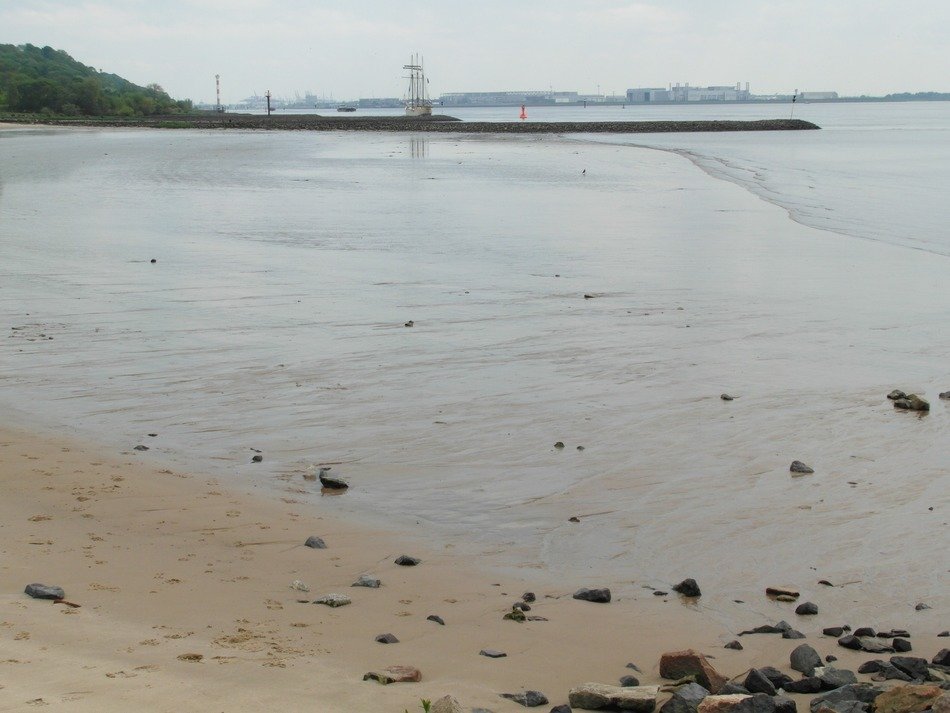 bank of the river in Hamburg