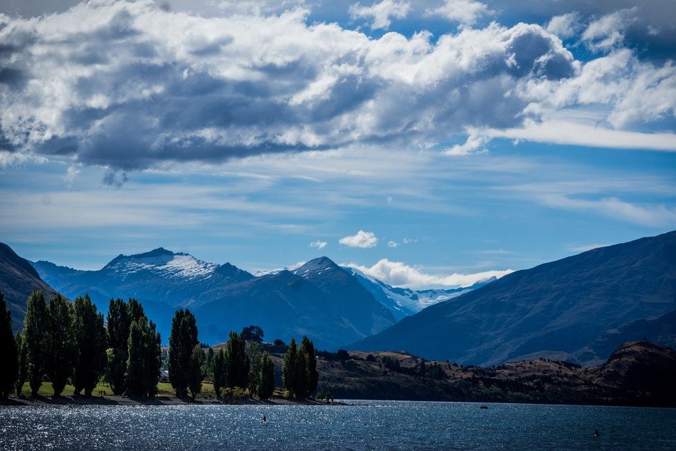 Lake Wanaka in the Otago region of New Zealand