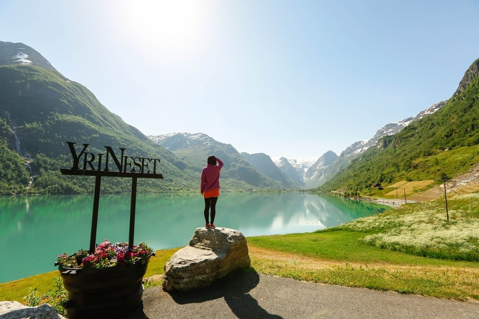 mountain lake in Yrineset in Norway
