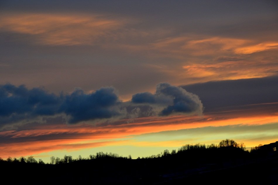 Sunrise in clouds