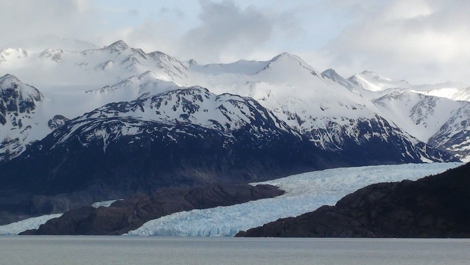 perito moreno glacier in scenic mountain landscape, argentina, patagonia