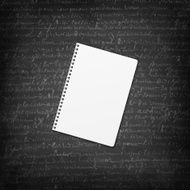 Blank Notepad on Blackboard - Chalkboard