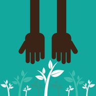 implant tree cartoon vector