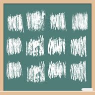 Green Blackboard With Chalk Scribbles N2