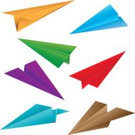 Colored paper airplanes N2