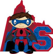 Mini Superhero Learning Letter S N84