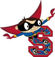Mini Superhero Learning Letter S N86