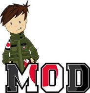 Mod Boy Learn to Read Illustration