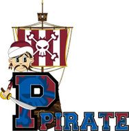 Cute Little Pirate Letter P