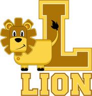 Cute Lion Learning Letter L N4
