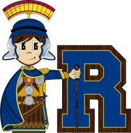 Roman Soldier Learning Letter R N30