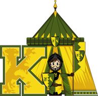Medieval Knight Learning Letter K N29
