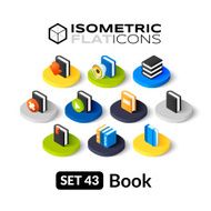Isometric flat icons set 43