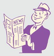 Man Reading Newspaper N10