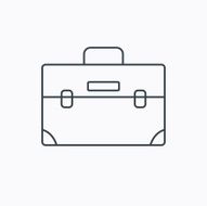 Briefcase icon Business case sign N6