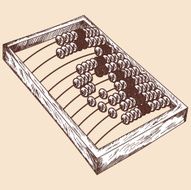 Wooden abacus sketch N2