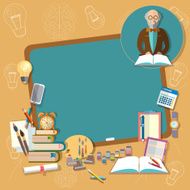 Back to school education board professor teacher concept