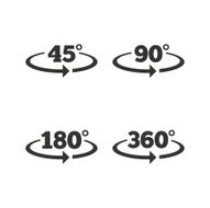 Angle degrees icons Geometry math signs N32