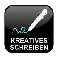 Isolated Button black creative writing german