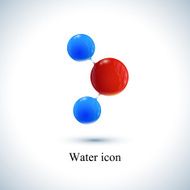 Vector template water icon Molecule for medicine science technology chemistry N2