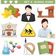Vector School Icons Set 4