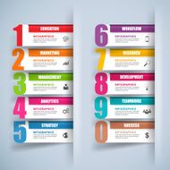 Abstract 3D digital business marketing Infographic N3