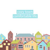 Copyspace frame with the different houses N2