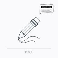 Pencil icon Drawing tool sign N36