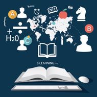 e-learning Flat style Vector