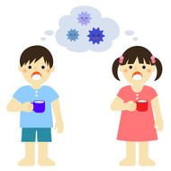 kids gargling to prevent cold N2