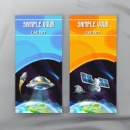 Space flyers brochure template