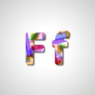 Colorful letter alphabet N217