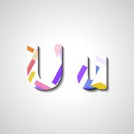 Colorful letter alphabet N218