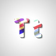 Colorful letter alphabet N219