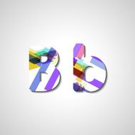 Colorful letter alphabet N220