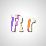 Colorful letter alphabet N221
