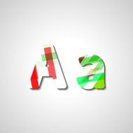 Colorful letter alphabet N222
