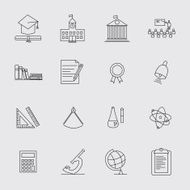 Education vector line icons