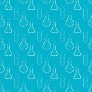 Seamless pattern background with flasks N2