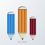 vector modern pencil infographics N8