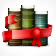 Stack of books with ribbon N2