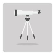 Vector of flat icon telescope