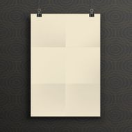 Hanging Paper vertical Sheet folded in six N2