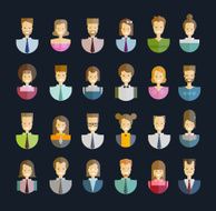 people folk vector logo design template office or education schooling