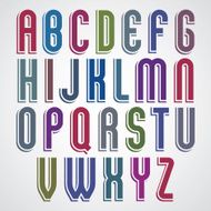 Retro font with rounded corners bold condensed letters typeface