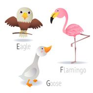 Alphabet with animals from E to G Set 2 N2
