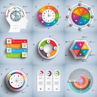 Collection of infographic vector design template N2