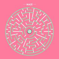 modern circular maze with dartboard N3